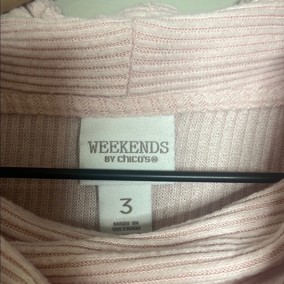 Weekend by Chicos Cowls Neck Sweater 3 light pink - Picture 2 of 8